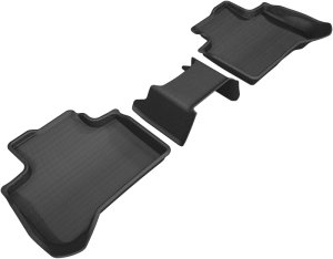BMW X3 Floor Mats - Rear - 3D MAXpider - Kagu 2nd Row - Black - `18-`20